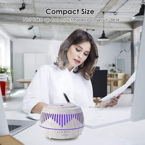 Máy Khuếch Tán Hương Thơm Siêu Âm 2023 500Ml Máy Hóa Hơi Không Khí Hạt Gỗ Máy Khuếch Tán Sương Mát Điều Khiển Từ Xa Cho Phòng Ngủ - Product Image 6