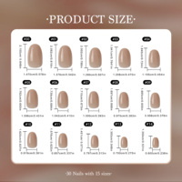 AIERFEI vente en gros 30 pièces presse ovale brun moka sur les ongles couleur café riche gel doux faux ongles prêt à porter conception de couverture complète