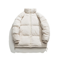 Manteau matelassé réversible imperméable à capuche chaud pour homme, col montant, 100 % polyester, collection hiver 2026, vente chaude