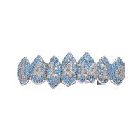Bijoux européens et américains nouveaux bijoux de corps hiphop grillz hip hop dents crocs vampire zircon hip hop accolades bosses en ou