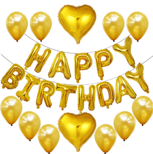 Happy Birthday Theme Rose Gold Foil <b>Balloon</b> <b>Decorations</b> Set Girl Birthday Party Supply Set Party <b>Decoration</b> Event Ballons Set - Product Image 2