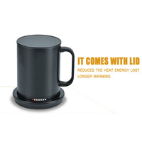 Tasse électrique intelligente à chargement sans fil personnalisée sous vide 14oz/415ml tasse intelligente moderne avec Bluetooth en acier inoxydable SS 304
