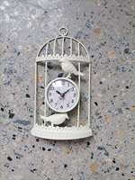 Accueil Table Horloge Vintage Cage À Oiseaux En Métal Horloge Murale Suspendue En Fer Forgé pour salon magasin décoration de l'hôtel