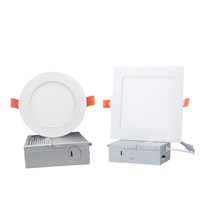 Plafonniers encastrés carrés et ronds ETL de 4 pouces, 6 emplacements, 9W, 12W, 18W, 15W, panneau LED dimmable pour la maison et le bureau