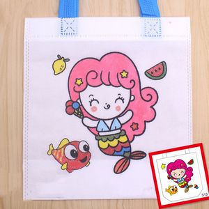 批发环保防水帆布手提袋儿童Diy涂鸦手绘可回收无纺布礼品玩具 - Product Image 4