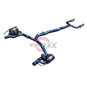 Sistema de escape completo Vortex Racing Burnt Blue Titanium para Benz W205 C43 AMG 3.0TT V6, piezas de modificación de sonido de alto rendimiento. - Product Image 3