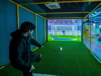Projecteur de football numérique de jeu de simulation de football en salle interactif Gooest pour parc d'attractions et aire de jeux