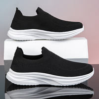 Nouvelles Chaussures Décontractées Homme à Enfiler en Maille Respirante, Légères en EVA, Antidérapantes, à Semelle Souple et Résistantes à l'Usure, Couleur Unie