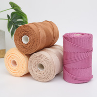 New Lightweight PP Crochet Hollow Thread Acrylic Dyed Melange Yarn for Hand-Knitting Summer Hats Bags Cushions