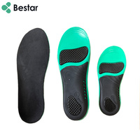 Semelles intérieures de sport personnalisées en mousse PU OEM avec support de voûte plantaire en TPU, talonnette orthopédique, amorti en gel, respirantes, en tricot, pour chaussures de course homme et femme