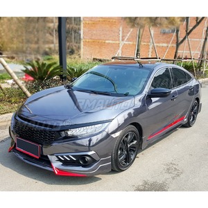 ลิ้นกันชนหน้า สเกิร์ตข้าง สปอยเลอร์กันชนหลัง ดิฟฟิวเซอร์ สำหรับ Honda Civic 2016-2017 รุ่นที่ 10 ชุดแต่ง Body Kit อุปกรณ์ตกแต่งรถยนต์ - Product Image 3