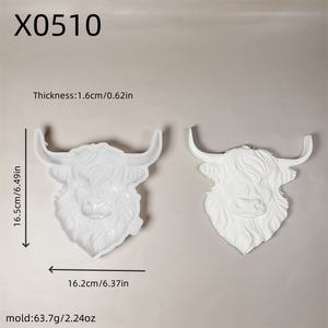 Handmade <b>Resin</b> Casting <b>Molds</b> for DIY Decorative Ornaments Ins Style Silicone Bull head ornaments <b>Mold</b> X0510 - Product Image 2