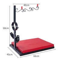 Plateforme de Contrainte Rembourrée en Acier au Carbone BDSM, Meuble de Positionnement du Cou Réglable, Équipement de Bien-être Intime