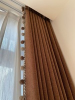 Tissu de rideau occultant de luxe en chenille à motif arêtes de poisson, style rétro français, pour chambre et salon
