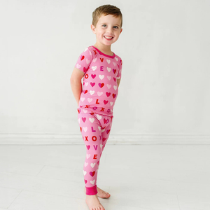 Ropa de Bebé y Niños 2026, Material de Bambú y Spandex, Tops y Pantalones, Nuevo Diseño, Ropa de Bebé de <span class=keywords><strong>Manga</strong></span> <span class=keywords><strong>Corta</strong></span> y Pantalones Largos, Pijamas - Product Image 4