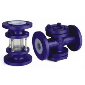 Revêtement en acier inoxydable PTFE indicateur de verre de visée directe, verre de visée anticorrosion de type bride - Product Image 1