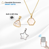 Nouveau pendentif NFC avec incrustation de coquillage naturel, 13,56 MHz, étanche, collier RFID NFC, carte de visite, paiement, adhésion, cadeaux intelligents