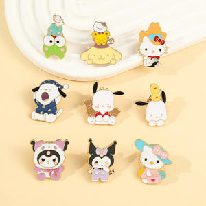 Toptan metal karikatür pimleri sevimli Hello rozeti japon kız kalp Kitty broş pin rozeti sırt çantası giysi pin - Product Image 3