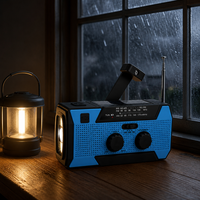 Chargeur de téléphone portable solaire à manivelle 5000mAh, lampe torche LED, kit d'urgence portable pour la maison, radio de survie