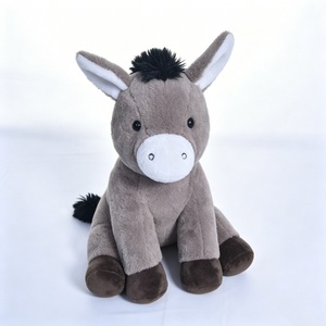 Âne en peluche personnalisé, jouet âne en peluche, âne en peluche assis, âne en peluche gris - Product Image 5
