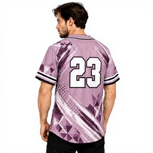 Uniforme Deportivo Personalizado al por Mayor, Jersey de Béisbol a Rayas con Diseño de Impresión Digital para Hombres, Mujeres y Jóvenes, OEM - Product Image 4