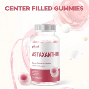 תוסף אסטקסנטין קולגן וקואנזים <span class=keywords><strong>Q10</strong></span> למבוגרים מבית S-Yichao Healthcare, בצורת סוכריות גומי במילוי מרכז, צורת תוסף תזונה ליופי. - Product Image 2