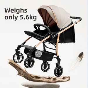 Design 4 360 °   Poussette bébé à roues pivotantes, poussette pliable légère pour nourrisson et tout-petit avec pliage à une touche et siège inclinable - Product Image 3