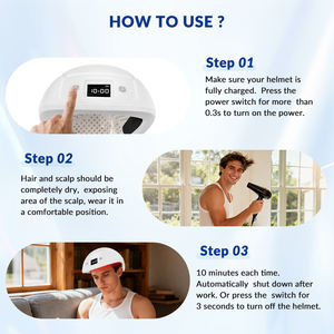 Alat Perawatan Rambut Laser di Rumah, Topi Cahaya Merah untuk Pertumbuhan Rambut, Pereda Infeksi Kulit Kepala, Perawatan Rambut Rontok Dini - Product Image 5