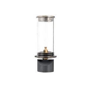 Portavelas de Acero Inoxidable Plegable y Portátil para Acampar al Aire Libre, con Anillo Integrado y Vidrio a Prueba de Explosiones, para Cocina Moderna al Aire Libre - Product Image 1
