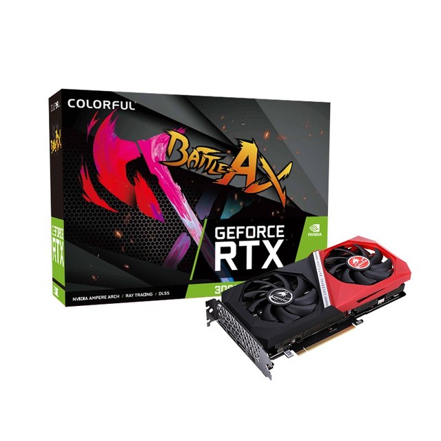 Hot Brand New Battle AX RTX 3060 DUO 12G Colorful Gaming Desktop Graphics Card DVI Interface AMD Chipset Fan Sealed Package
