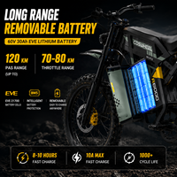 Motocicleta Eléctrica Todoterreno R6000 6424W, 60V 30Ah, Motor de Litio en la Rueda Trasera, Alta Velocidad 99km/h, con Servicio OEM