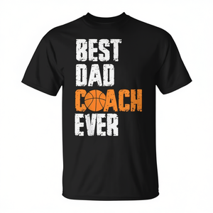 T-shirt de basket-ball « Meilleur papa entraîneur de tous les temps » pour un cadeau de fête des pères - Product Image 2