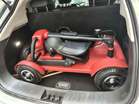 Scooter électrique tout-terrain à quatre roues, châssis en acier robuste, pliable, batterie au lithium amovible, étanche, 250W