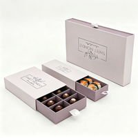 Boîtes rigides haut de gamme avec logo personnalisé, pelliculage brillant, recyclables, emballage de chocolat artisanal, boîte cadeau vide