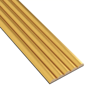 Panneaux en lattes de bois avec accents métalliques (or/laiton) - Product Image 1