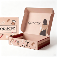 Boîte d'emballage pour chaussures et vêtements en carton ondulé kraft, personnalisée, de luxe, écologique, résistante, imperméable, avec couvercle rabattable, gaufrage quadricolore