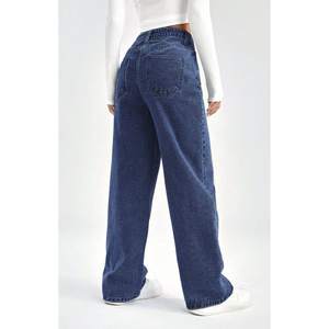 Fashion <b>Women</b> Wide Leg Stone Blue <b>Jeans</b> High Rise Loose Fit Eco-Friendly Durable Plating Denim Modern Street Style Size 26-40 - Product Image 5