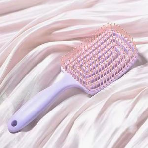 Brosse démêlante en nylon pour cheveux bouclés et humides, pour femmes, massage du cuir chevelu, usage en salon - Product Image 5