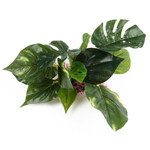 Caixa para Répteis com Plantas Aquáticas Artificiais de Plástico Ecológico, Decoração para Aquário com Folhas Grandes - Product Image 4