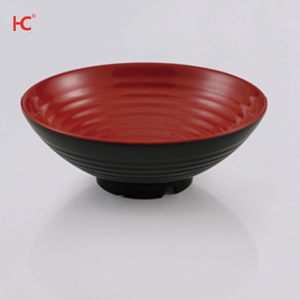 Cuenco de dos colores de melamina A5 <span class=keywords><strong>100</strong></span> de estilo moderno personalizado, comida rápida, restaurante, Hotel, vajilla de plástico sostenible, diseño clásico - Product Image 1