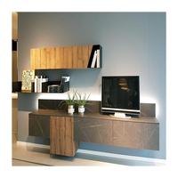 Prima Meuble TV de luxe moderne à deux niveaux Table basse minimaliste et meuble TV pour le salon