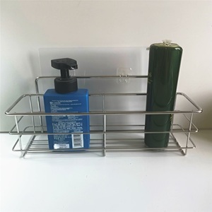 Moderno organizador de ducha de aleación de zinc para hotel con ventosa sin perforaciones, cesta de cosméticos para baño - Product Image 3