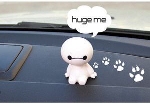 2025 dibujos animados Baymax <span class=keywords><strong>Robot</strong></span> sacudiendo la cabeza figura coche adornos Auto Interior decoraciones Big Hero muñeca juguetes ornamento Accesorios - Product Image 4