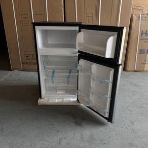 90L Mini <b>Refrigerator</b> 220V50HZ Double Doors Small Size No Frost Freezer Sliver Lower Watt Energy for Department Use Frequency Co - Product Image 4