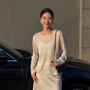 Pulls pour femmes à manches longues, style fin, ajouré<span class=keywords><strong>s</strong></span>, tendance, assortis à tout, collection printemps-automne, tricot pour femmes - Product Image 2