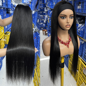 Perruque bandeau sans colle, cheveux vierges HD pré-épilés, prê<span class=keywords><strong>te</strong></span> à porter, lisse, avec cuticules alignées, en cheveux humains vietnamiens - Product Image 4