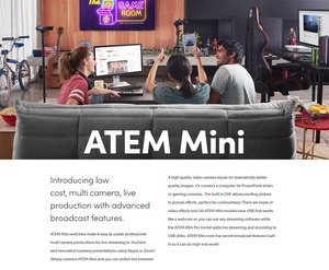 Mezclador de Video Blackmagic <span class=keywords><strong>ATEM</strong></span> <span class=keywords><strong>Mini</strong></span> Pro/<span class=keywords><strong>ATEM</strong></span> <span class=keywords><strong>Mini</strong></span>/<span class=keywords><strong>ATEM</strong></span> <span class=keywords><strong>Mini</strong></span> Pro ISO para Transmisión en Vivo, Grabación Multivista - Product Image 4