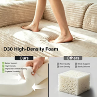 OEM Sofa in a Box, kompaktes, komprimiertes Bettsofa, ODM modulares, sectionales, knochenloses Schaumstoffsofa, Großhandel