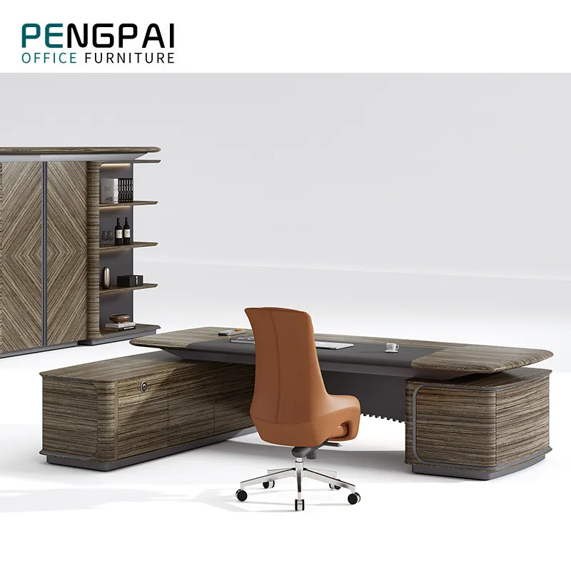 Văn phòng hiện đại đồ nội thất bằng gỗ L hình bàn điều hành CEO Boss văn phòng sang trọng bàn