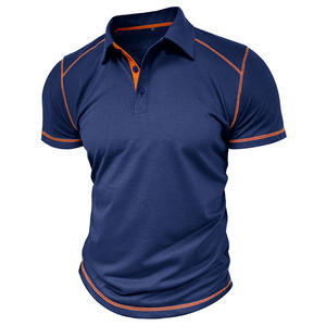 MAQVOB nuova <span class=keywords><strong>Polo</strong></span> estiva da uomo a maniche corte europa da uomo tinta unita con risvolto <span class=keywords><strong>Polo</strong></span> abbigliamento uomo <span class=keywords><strong>Cross</strong></span> - Product Image 3